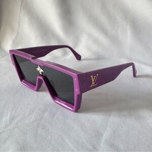 Louis Vuitton LV Purple Cyclone Sunglasses w/ Crystal Detail